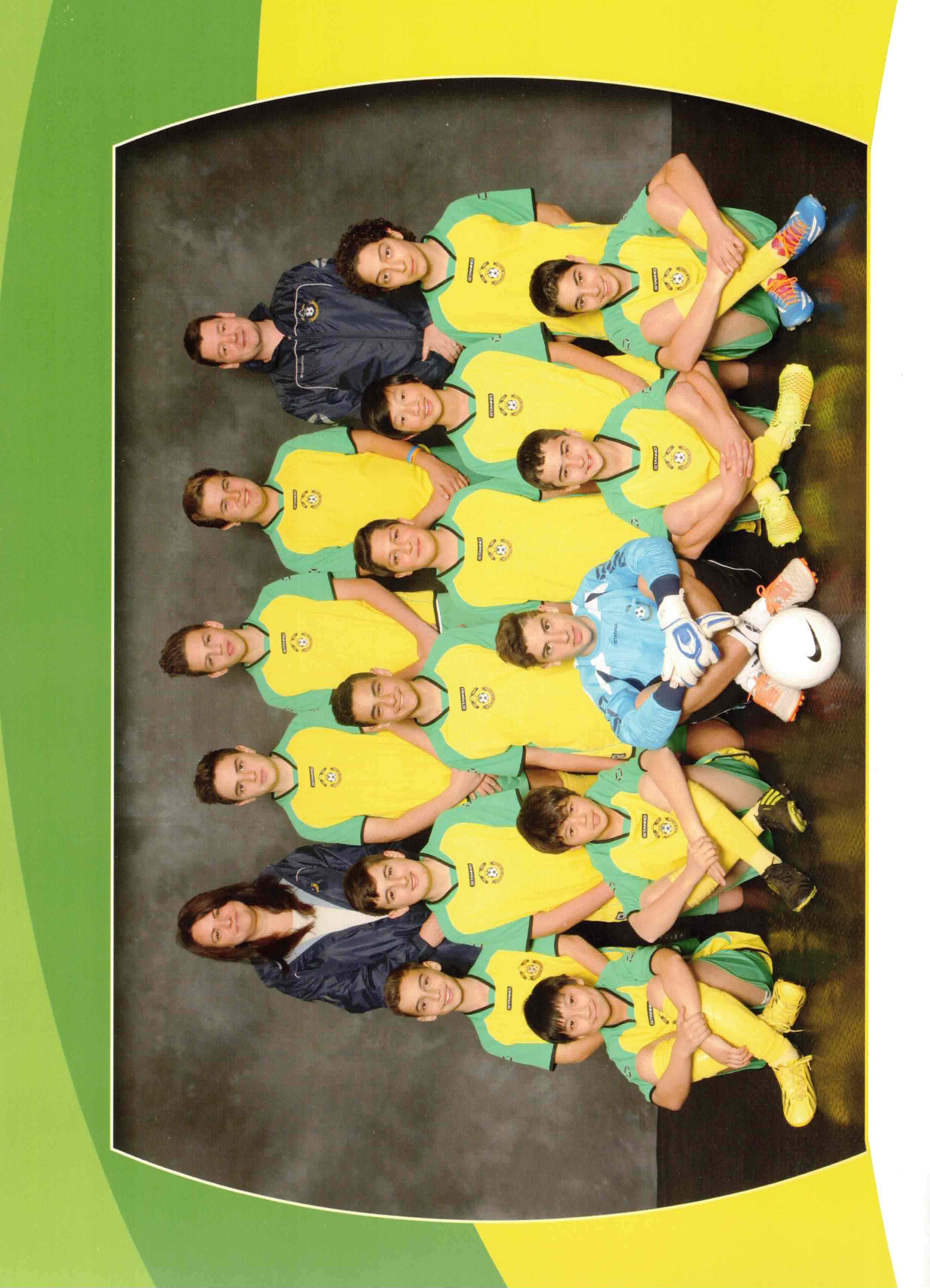 Pedram with his youth football team